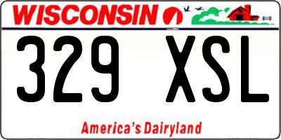 WI license plate 329XSL