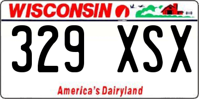 WI license plate 329XSX