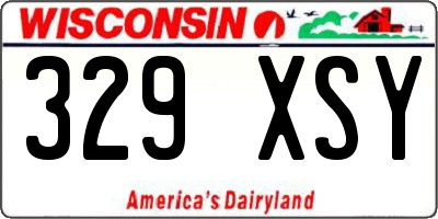WI license plate 329XSY