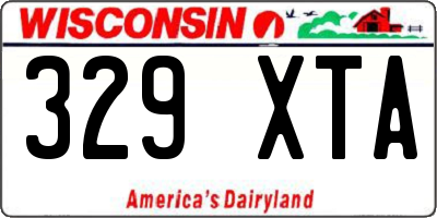 WI license plate 329XTA