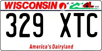 WI license plate 329XTC