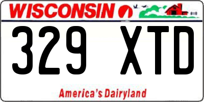 WI license plate 329XTD