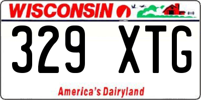 WI license plate 329XTG