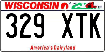 WI license plate 329XTK