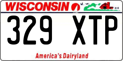 WI license plate 329XTP