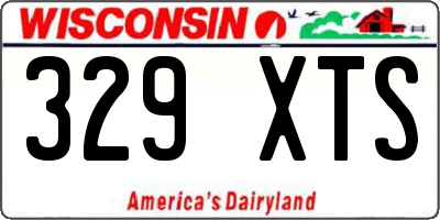 WI license plate 329XTS