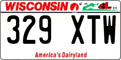 WI license plate 329XTW