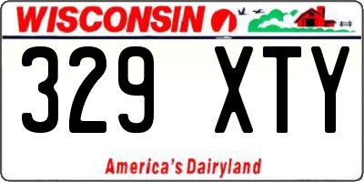 WI license plate 329XTY