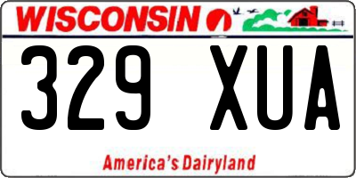 WI license plate 329XUA
