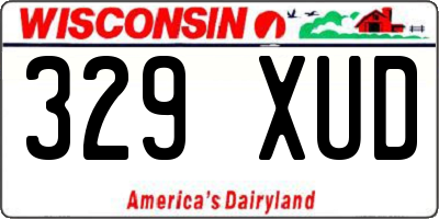 WI license plate 329XUD