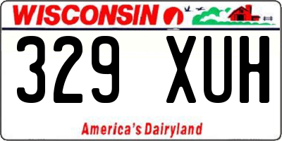 WI license plate 329XUH