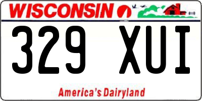 WI license plate 329XUI