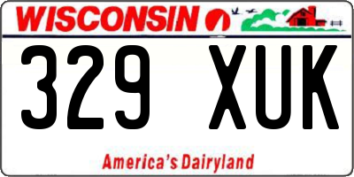 WI license plate 329XUK