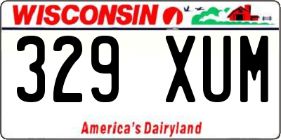WI license plate 329XUM