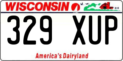 WI license plate 329XUP