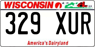WI license plate 329XUR