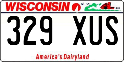 WI license plate 329XUS