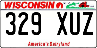 WI license plate 329XUZ