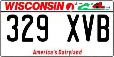 WI license plate 329XVB