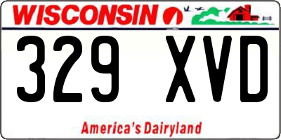 WI license plate 329XVD