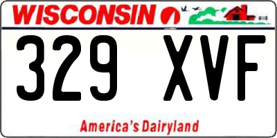 WI license plate 329XVF