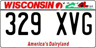 WI license plate 329XVG