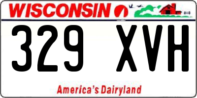 WI license plate 329XVH