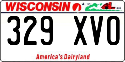 WI license plate 329XVO
