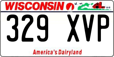WI license plate 329XVP