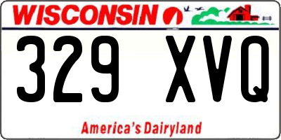 WI license plate 329XVQ