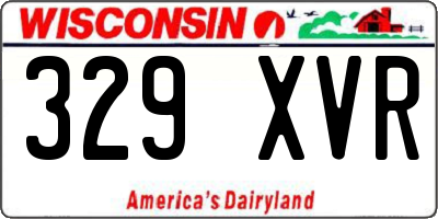WI license plate 329XVR