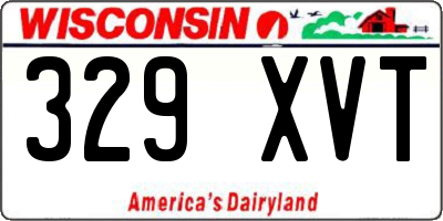 WI license plate 329XVT