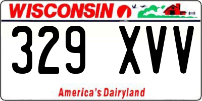 WI license plate 329XVV