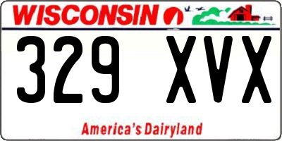 WI license plate 329XVX