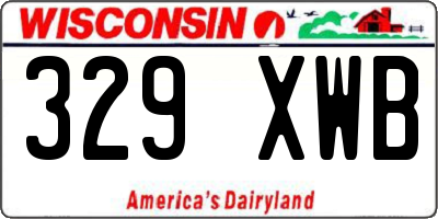 WI license plate 329XWB