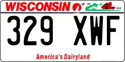 WI license plate 329XWF