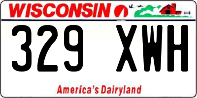 WI license plate 329XWH