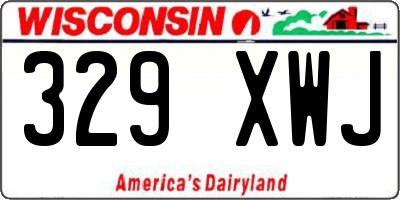 WI license plate 329XWJ