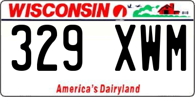 WI license plate 329XWM