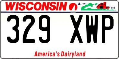 WI license plate 329XWP