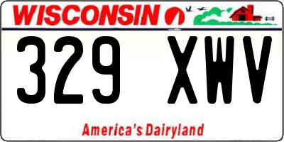 WI license plate 329XWV