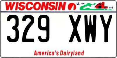 WI license plate 329XWY