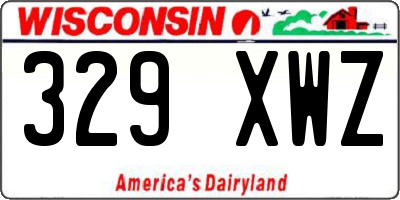 WI license plate 329XWZ