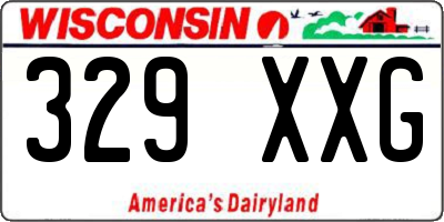 WI license plate 329XXG