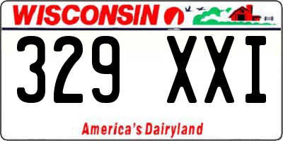 WI license plate 329XXI