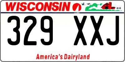 WI license plate 329XXJ