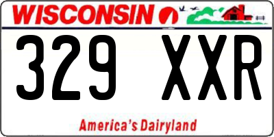 WI license plate 329XXR