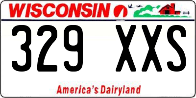 WI license plate 329XXS