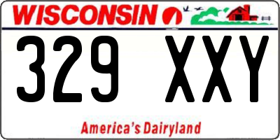 WI license plate 329XXY