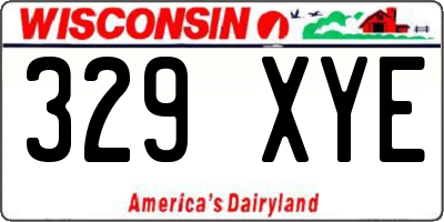 WI license plate 329XYE